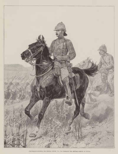 Luitenant-generaal Sir George White, VC, om het Britse Leger in Natal te bevelen door Richard Caton Woodville junior